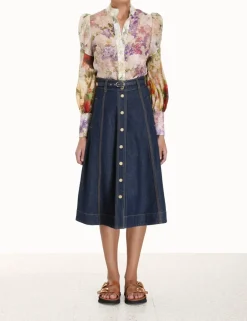 Outlet ZIMMERMANN A Line Denim Skirt