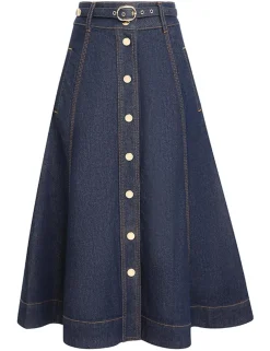 Online ZIMMERMANN A Line Denim Skirt