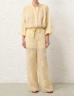New ZIMMERMANN Acadian Embroidered Pant