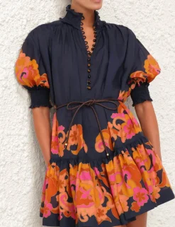 Best ZIMMERMANN Acadian Lantern Mini Dress