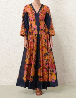 Clearance ZIMMERMANN Acadian Long Sleeve Maxi Dress