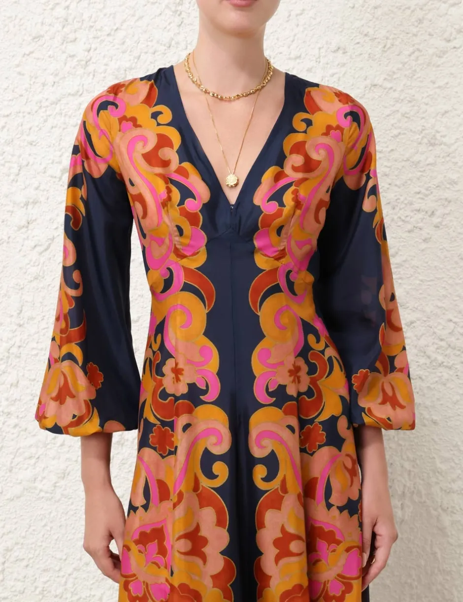 Clearance ZIMMERMANN Acadian Long Sleeve Maxi Dress