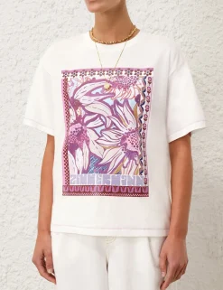 Best ZIMMERMANN Acadian Printed Relaxed Tee