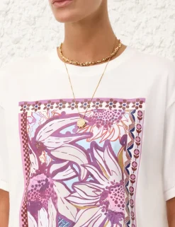 Best ZIMMERMANN Acadian Printed Relaxed Tee