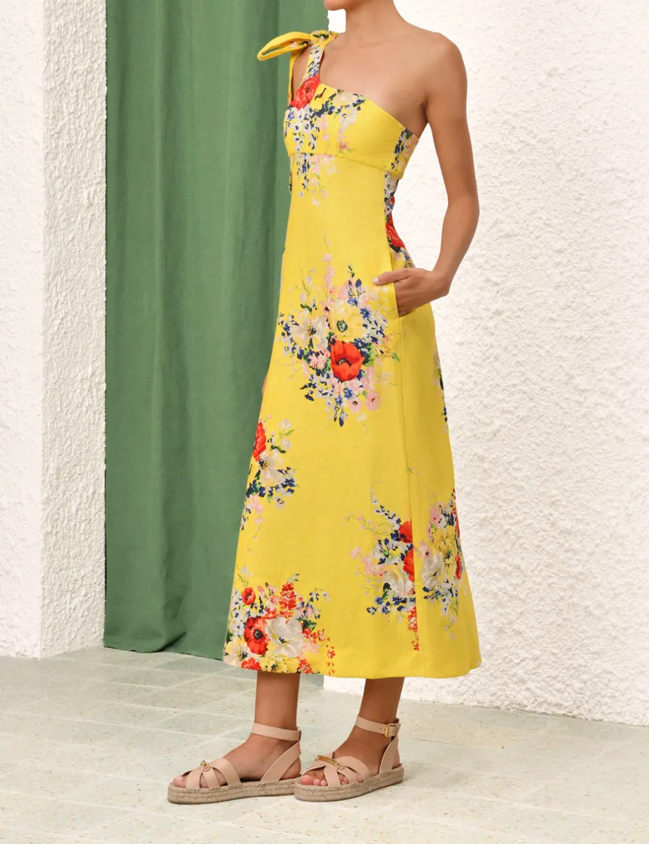 Hot ZIMMERMANN Alight Asymmetric Midi Dress