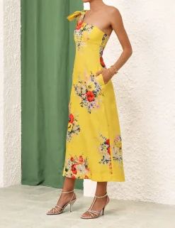 Hot ZIMMERMANN Alight Asymmetric Midi Dress