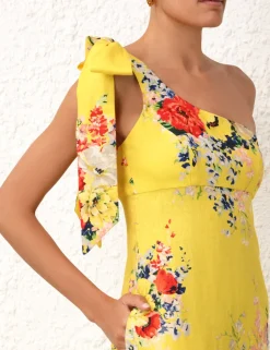 Clearance ZIMMERMANN Alight Asymmetric Midi Dress