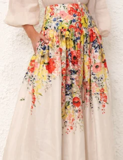 Outlet ZIMMERMANN Alight Basque Midi Skirt