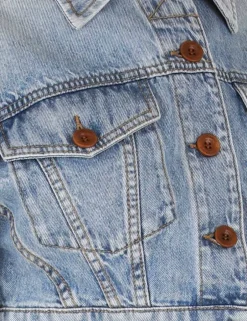 Online ZIMMERMANN Alight Cropped Denim Jacket