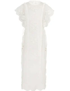 Clearance ZIMMERMANN Alight Draw Waist Midi Dress