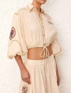 ZIMMERMANN Alight Draw Waist Shirt