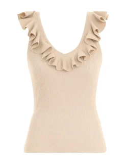 New ZIMMERMANN Alight Frill V-Neck Top