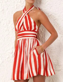 Online ZIMMERMANN Alight Halter Mini Dress