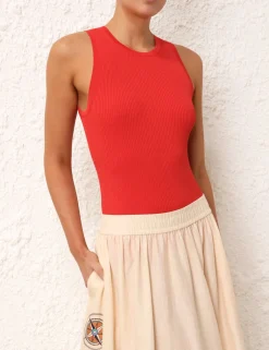 Discount ZIMMERMANN Alight Knit Racer Tank