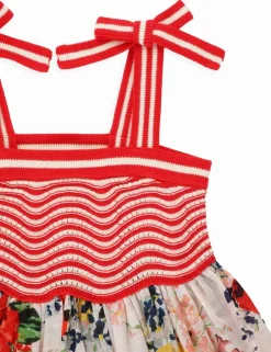 New ZIMMERMANN Alight Knit Top Woven Dress