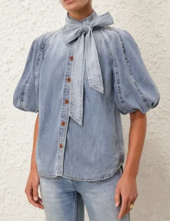 ZIMMERMANN Alight Lantern Sleeve Shirt