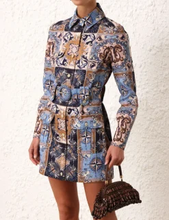 New ZIMMERMANN Alight Mini Utility Dress