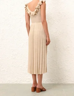 Hot ZIMMERMANN Alight Rib Midi Skirt