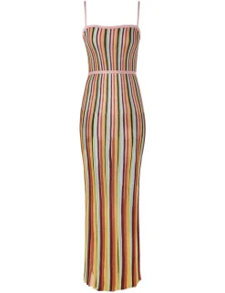 Best ZIMMERMANN Alight Stripe Midi Dress