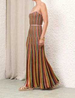 Best ZIMMERMANN Alight Stripe Midi Dress