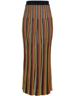 ZIMMERMANN Alight Stripe Midi Skirt