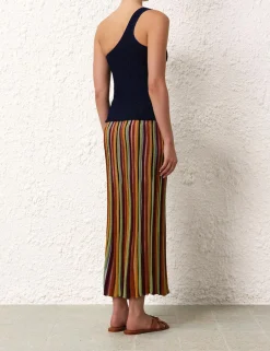 Outlet ZIMMERMANN Alight Stripe Midi Skirt