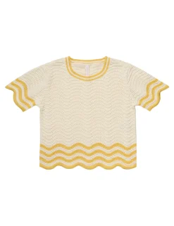 Outlet ZIMMERMANN Alight Textured Knit Tee