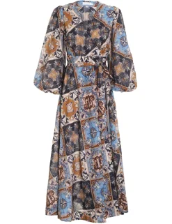 Best ZIMMERMANN Alight Wrap Midi Dress