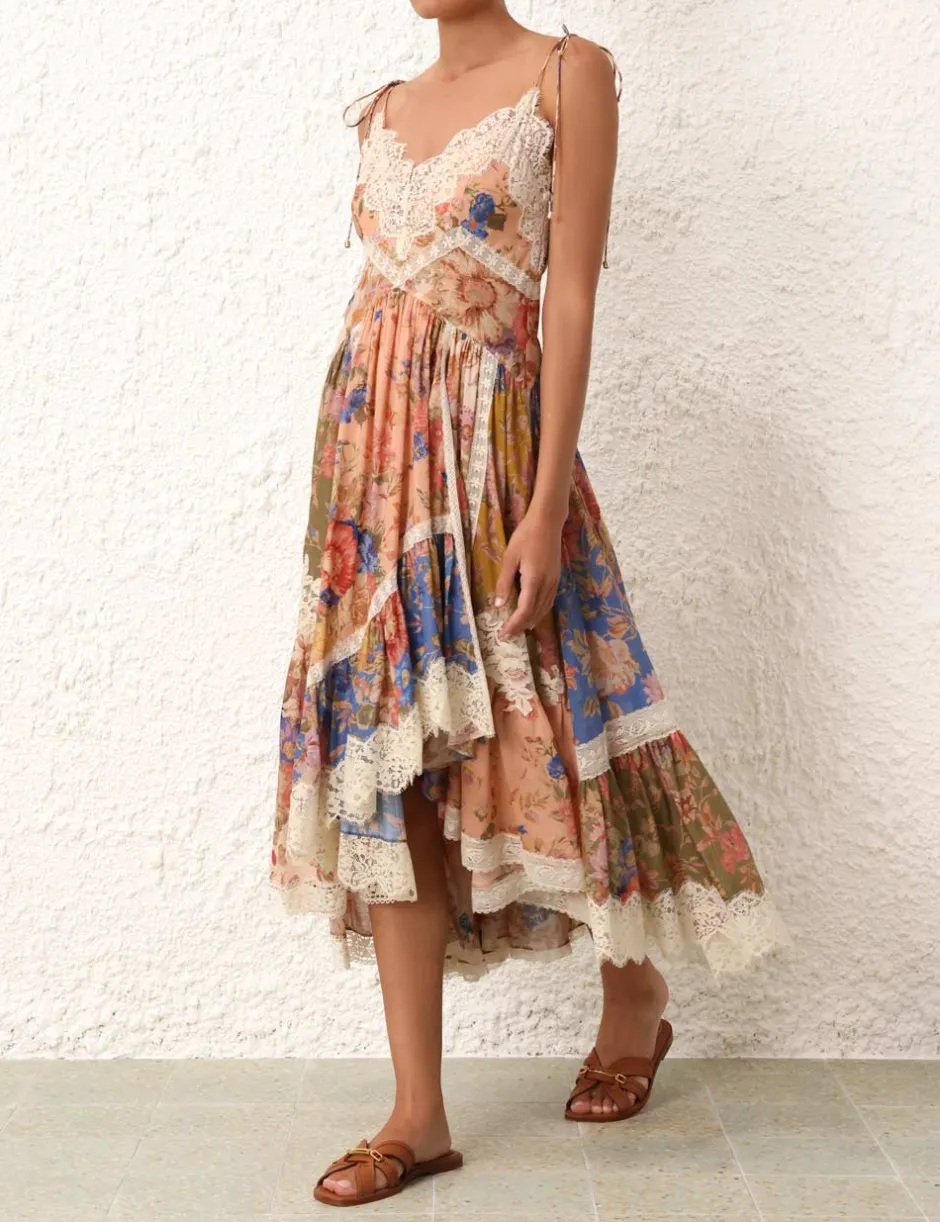 Sale ZIMMERMANN August Asymmetric Slip Dress