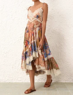 Best ZIMMERMANN August Asymmetric Slip Dress