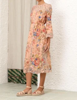 Outlet ZIMMERMANN August Broderie Midi Dress