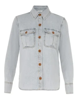 ZIMMERMANN August Denim Body Shirt