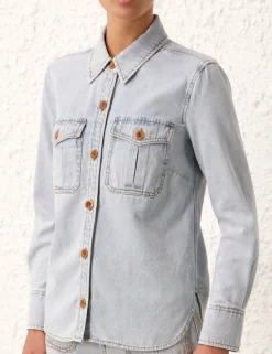 ZIMMERMANN August Denim Body Shirt