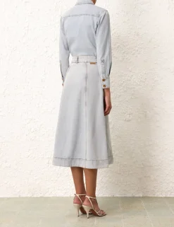 Sale ZIMMERMANN August Denim Body Shirt