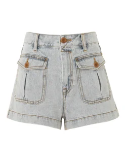 ZIMMERMANN August Denim Mini Short