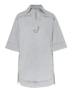 ZIMMERMANN August Denim Tunic Dress