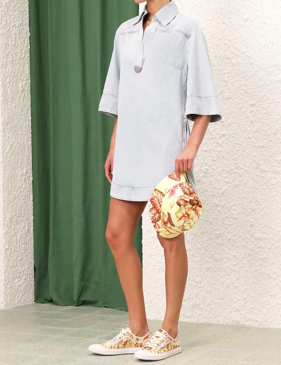 ZIMMERMANN August Denim Tunic Dress