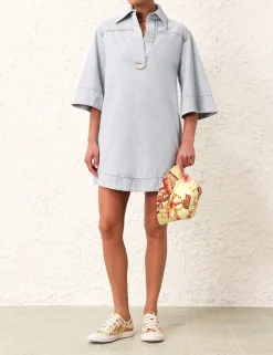 Best ZIMMERMANN August Denim Tunic Dress