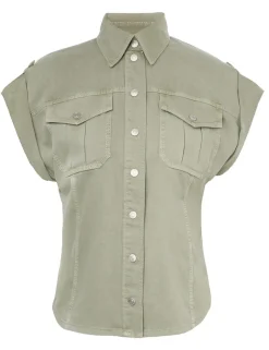 Discount ZIMMERMANN August Denim Utility Shirt