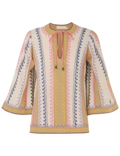 Clearance ZIMMERMANN August Embroidered Top