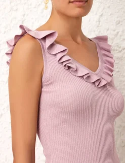 Outlet ZIMMERMANN August Frill V-Neck Top