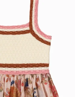 New ZIMMERMANN August Knit Top Woven Dress