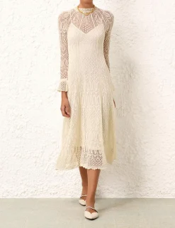 Sale ZIMMERMANN August Lace Knit Dress