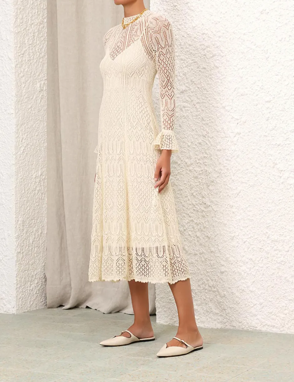Sale ZIMMERMANN August Lace Knit Dress