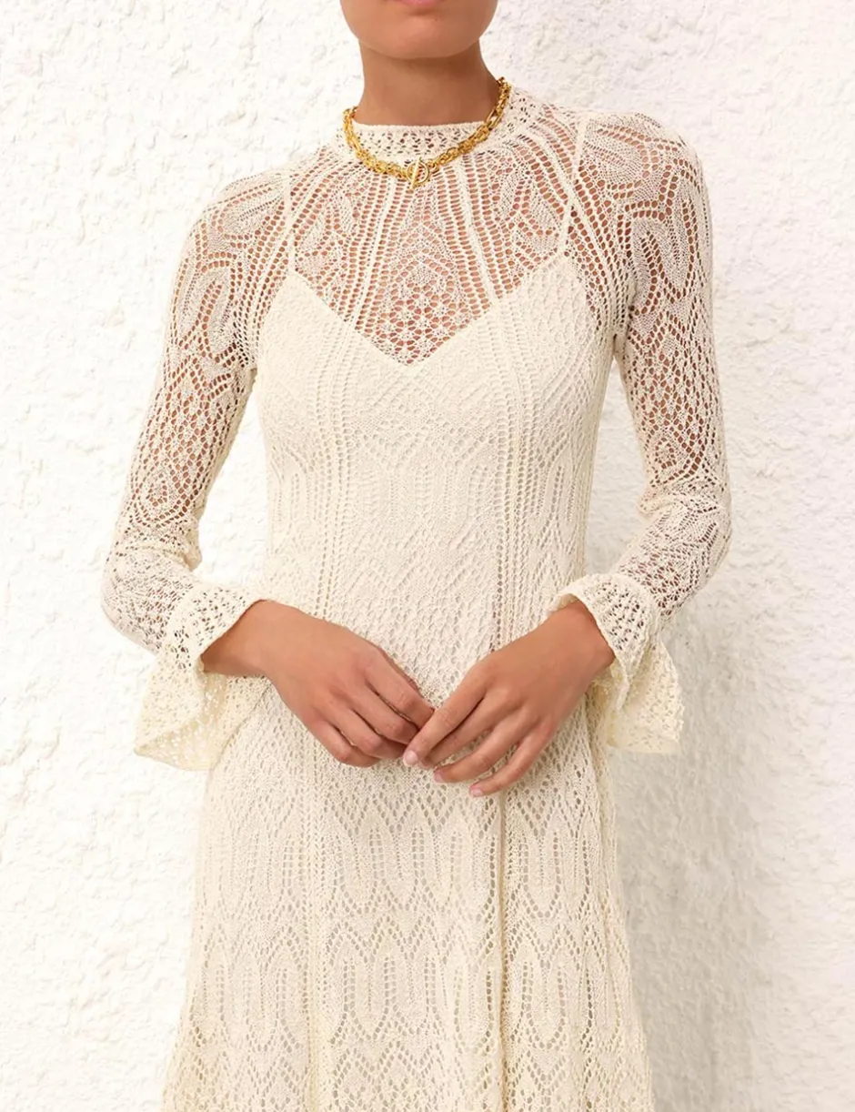 New ZIMMERMANN August Lace Knit Dress