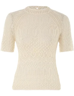 Discount ZIMMERMANN August Lace Knit Tee