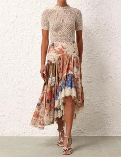 New ZIMMERMANN August Lace Knit Tee