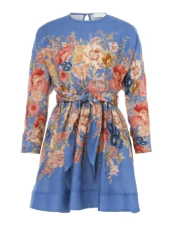 Outlet ZIMMERMANN August Long Sleeve Mini Dress