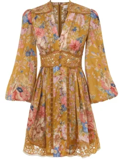 Hot ZIMMERMANN August Plunge Mini Dress