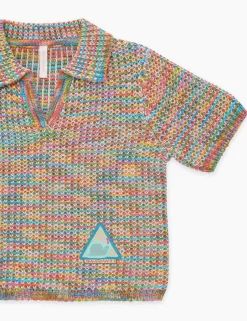 New ZIMMERMANN August Textured Knit Polo